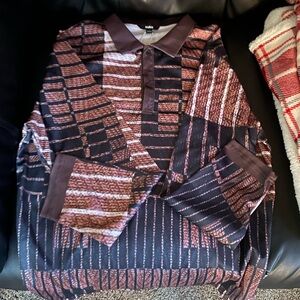 Men's Brown Striped Sweater